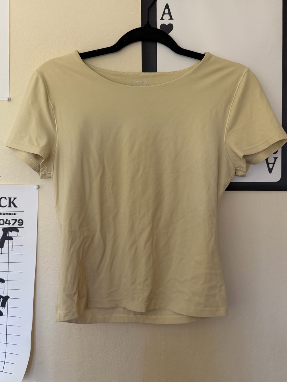 aerie Offline Butter Yellow Tee